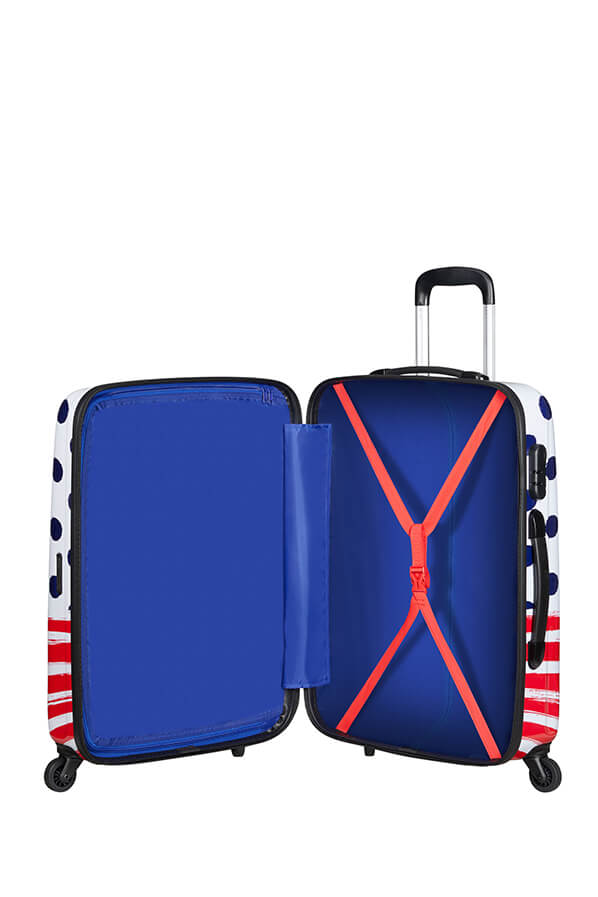 American Tourister Disney Legends 65cm Alfatwist Spinner | Mickey Blue Dot - iBags - Luggage & Leather Bags