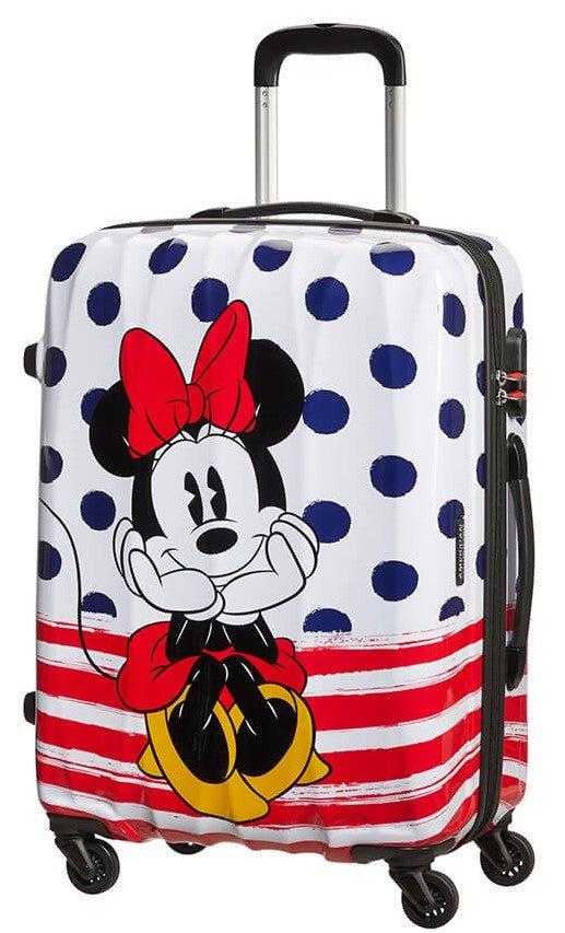 American Tourister Disney Legends 65cm Alfatwist Spinner | Minnie Blue Dot - iBags - Luggage & Leather Bags