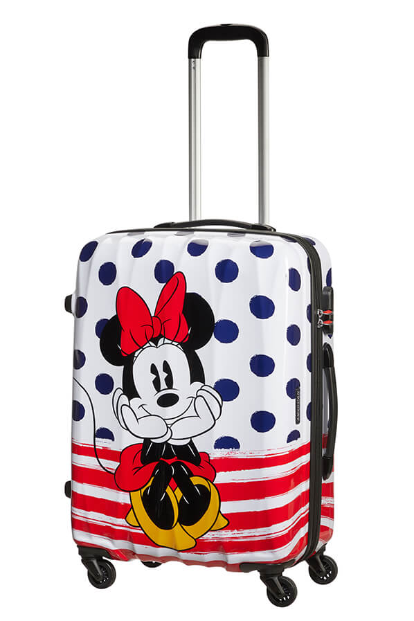 American Tourister Disney Legends 65cm Alfatwist Spinner | Minnie Blue Dot - iBags - Luggage & Leather Bags