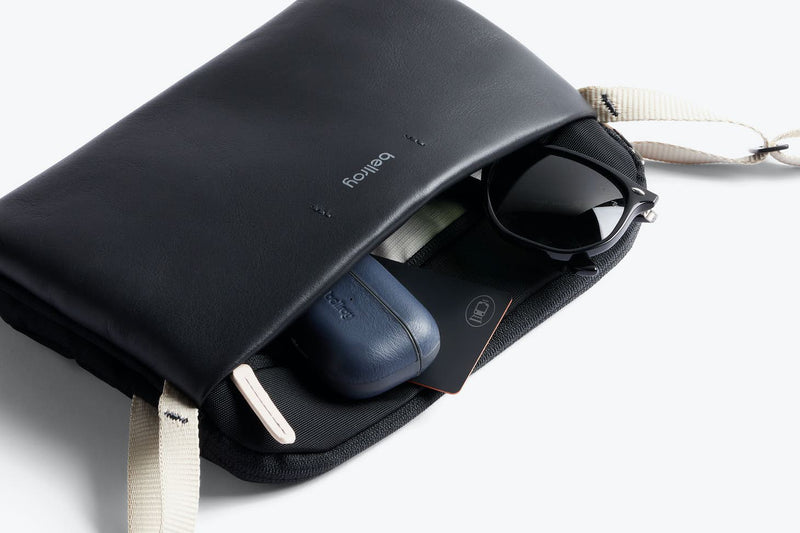 Bellroy City Pouch Plus Premium Edition | Black Sand - iBags - Luggage & Leather Bags