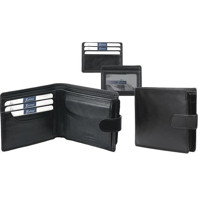 Bettoni Leather Wallet with Tab | Black - iBags.co.za