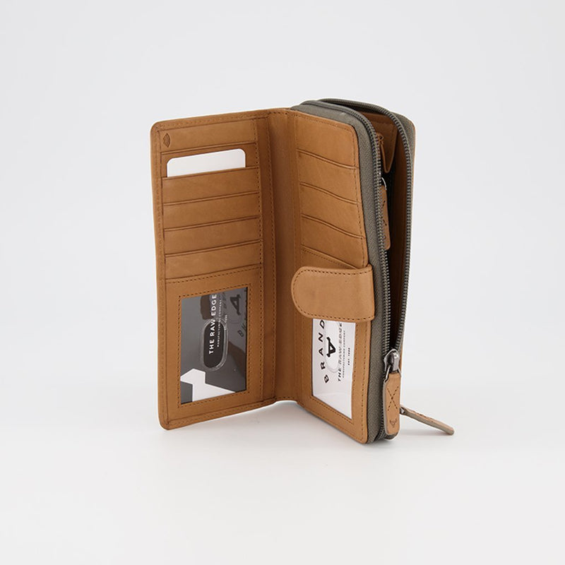 Brando Cooper Genuine Leather Multicard Zip Purse | Tan - iBags.co.za