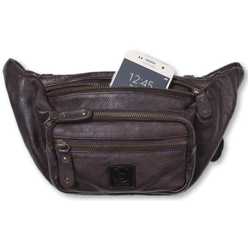 Brando Daytona Leather Waist Bag Brown - iBags.co.za