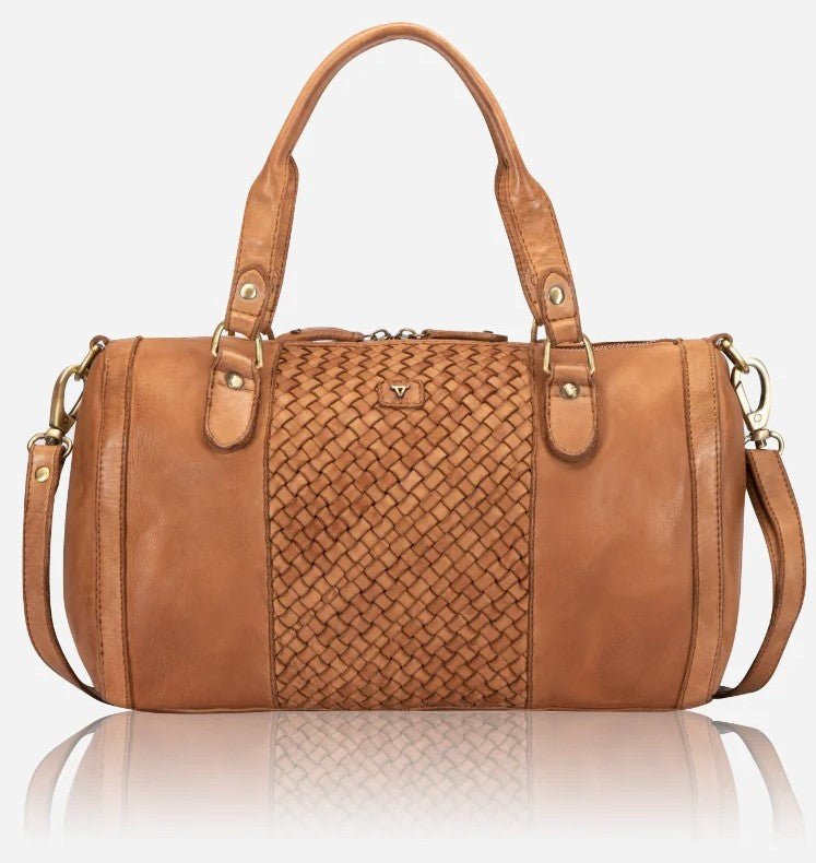 Brando Diaz Barrel Bag | Tan - iBags - Luggage & Leather Bags