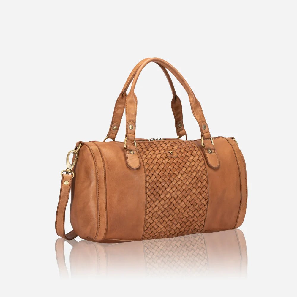 Brando Diaz Barrel Bag | Tan - iBags - Luggage & Leather Bags