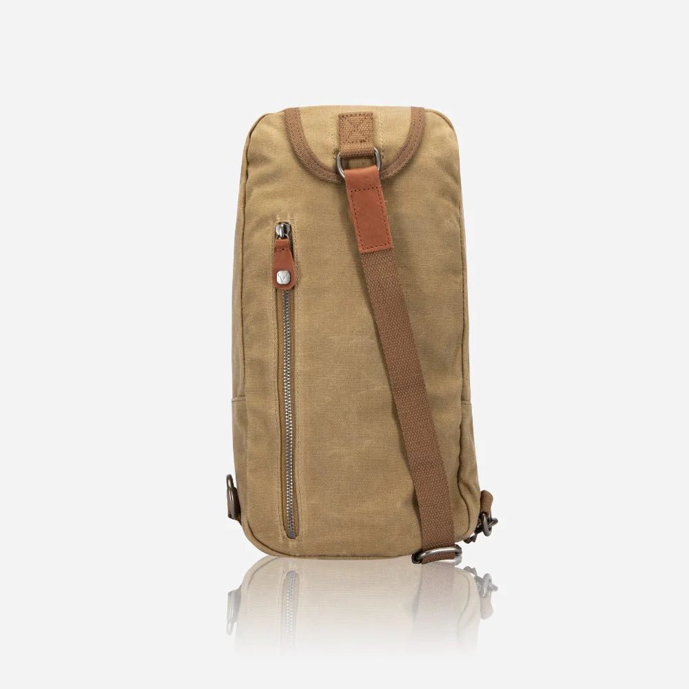 Brando Duvall Crossbody Chest Bag | Khaki - iBags - Luggage & Leather Bags