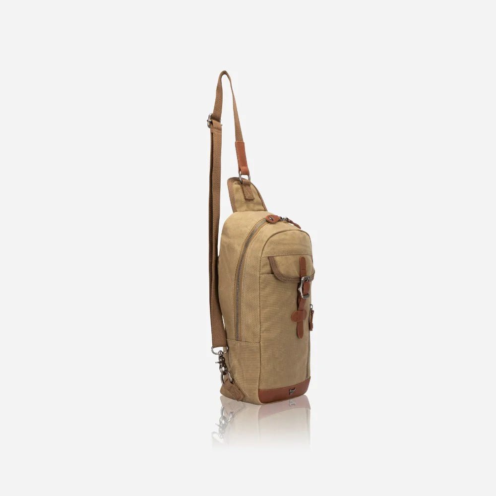 Brando Duvall Crossbody Chest Bag | Khaki - iBags - Luggage & Leather Bags