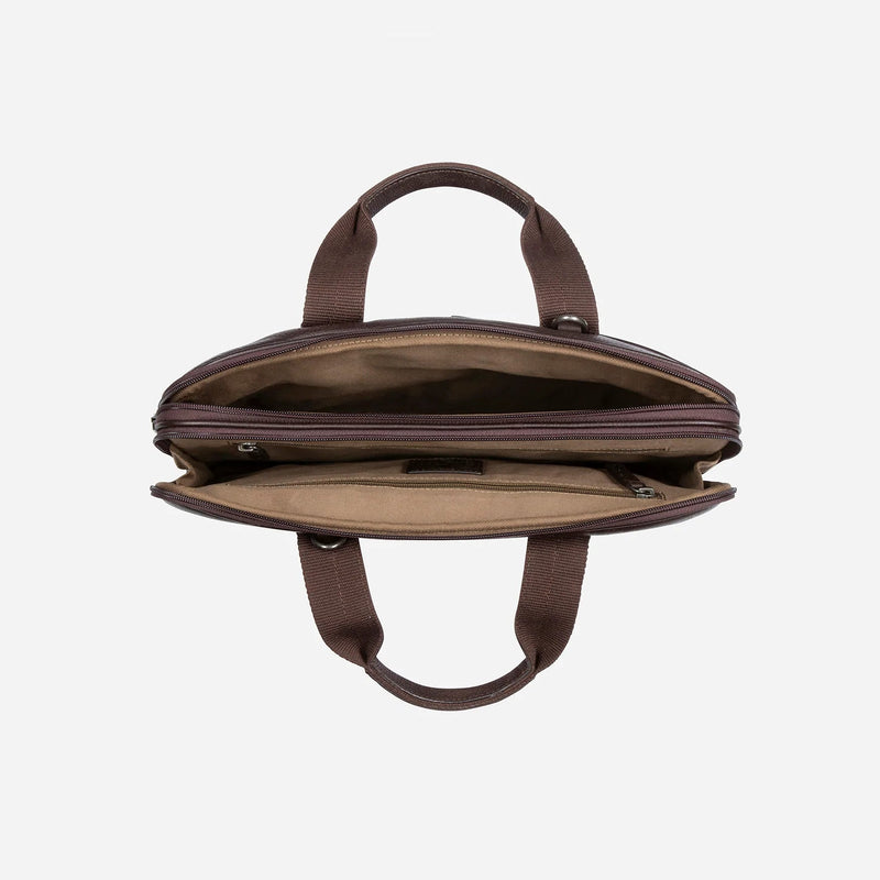 Brando Kudu Leather 13" Compact Laptop Bag | Brown - iBags - Luggage & Leather Bags