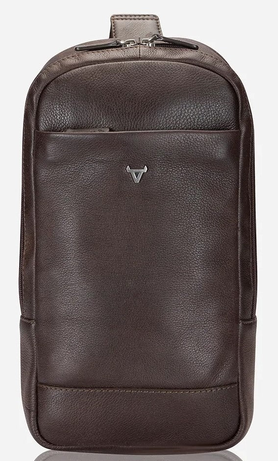 Brando Kudu Leather Single Strap Backpack | Brown - iBags - Luggage & Leather Bags