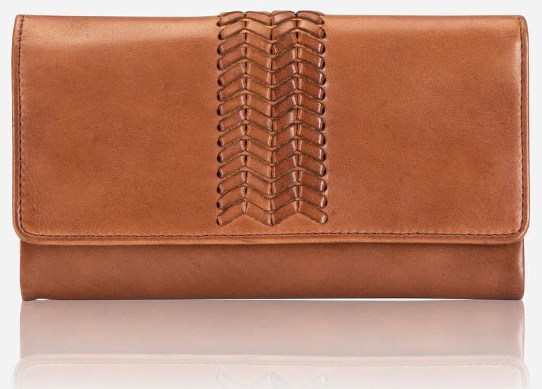 Brando Seymour Hepburn Purse With Flap | Cognac - iBags - Luggage & Leather Bags