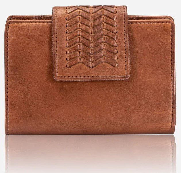 Brando Seymour Loren Medium Purse With Tab Closure | Cognac - iBags - Luggage & Leather Bags