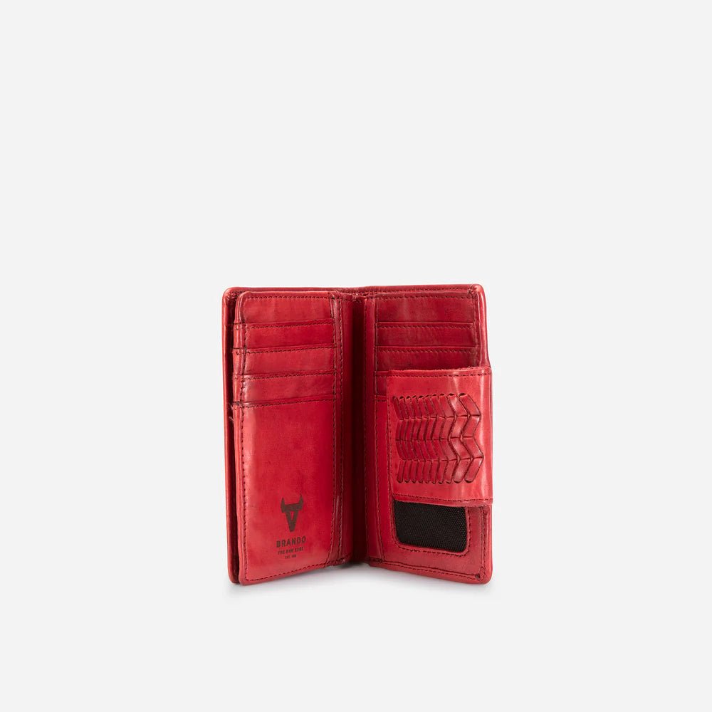 Brando Seymour Loren Medium Purse With Tab Closure | Red - iBags - Luggage & Leather Bags