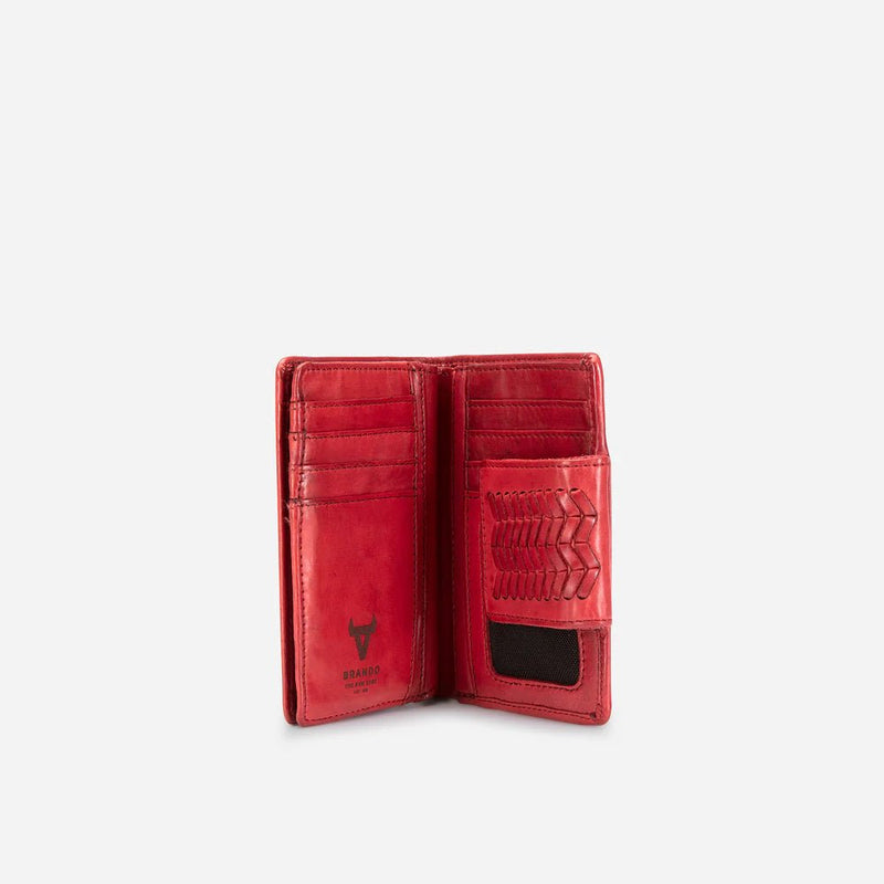 Brando Seymour Loren Medium Purse With Tab Closure | Red - iBags - Luggage & Leather Bags