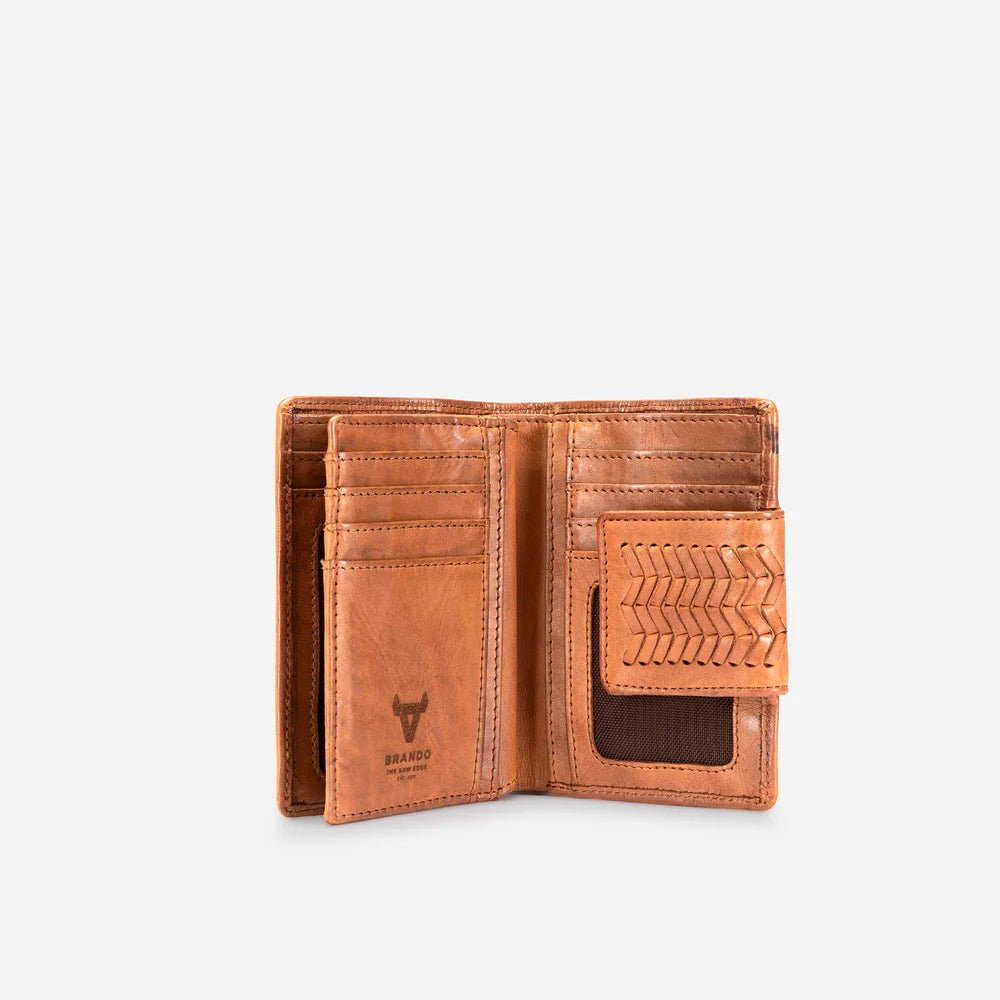 Brando Seymour Loren Medium Purse With Tab Closure | Tan - iBags - Luggage & Leather Bags
