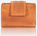 Brando Seymour Loren Medium Purse With Tab Closure | Tan - iBags - Luggage & Leather Bags