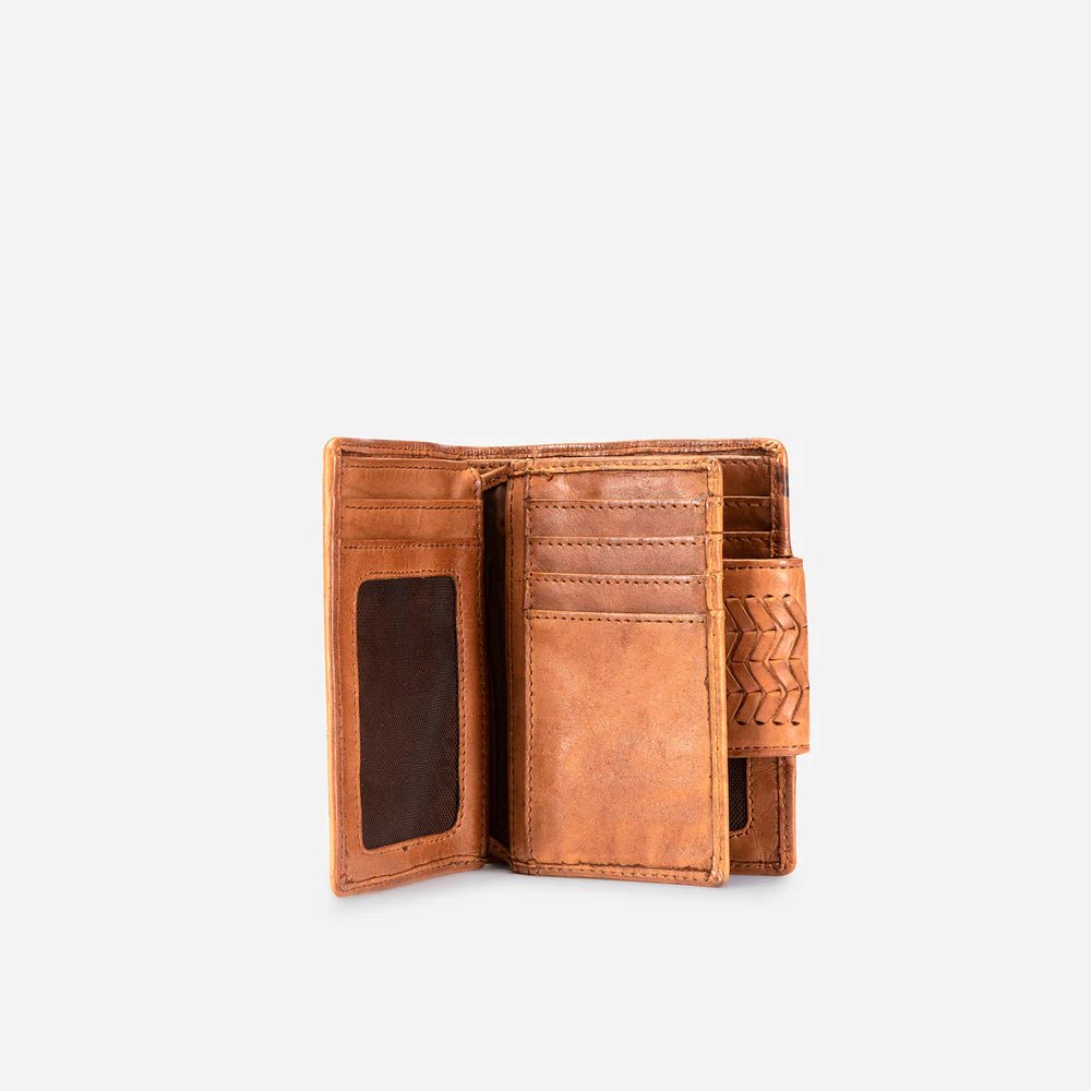 Brando Seymour Loren Medium Purse With Tab Closure | Tan - iBags - Luggage & Leather Bags