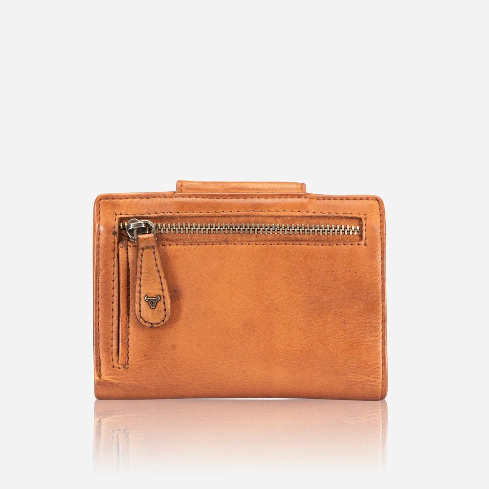 Brando Seymour Loren Medium Purse With Tab Closure | Tan - iBags - Luggage & Leather Bags