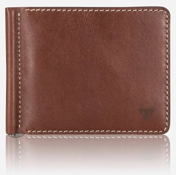 Brando Wayne Wallet With Moneyclip | Brown - iBags - Luggage & Leather Bags