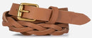 Brando Weisz Ladies Plaited Belt 25mm | Caramel - iBags - Luggage & Leather Bags