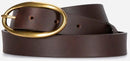 Brando Weisz Ladies Tri Loop Belt 30mm | Brown - iBags - Luggage & Leather Bags