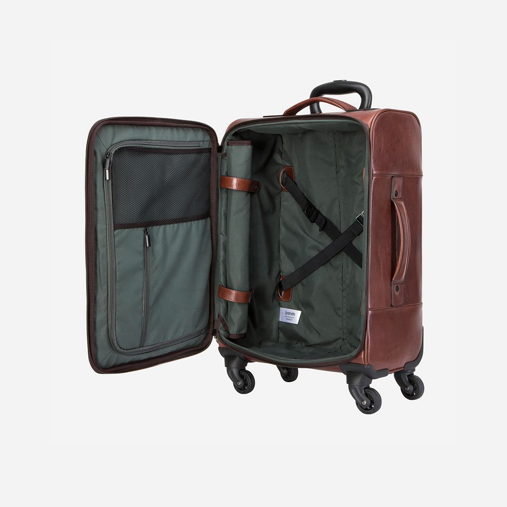 Brando Winchester Authentic Leather Cabin Trolley Brown - iBags.co.za