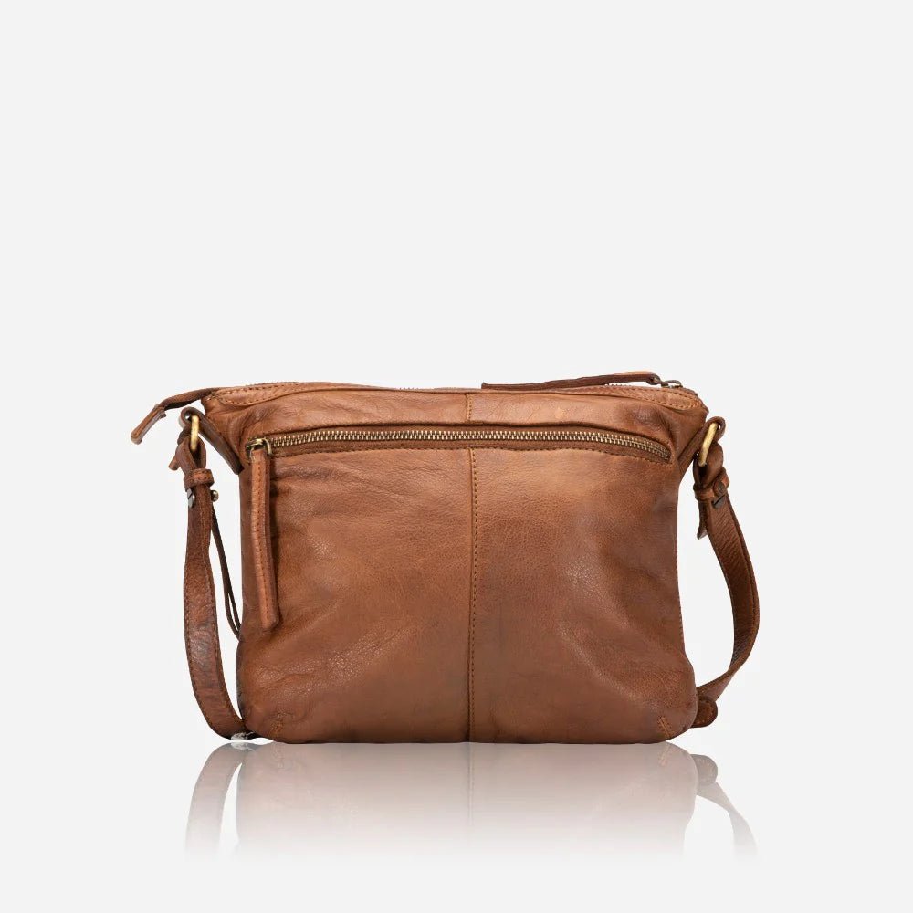 Brando Winslet Cross Body Bag | Cognac - iBags - Luggage & Leather Bags