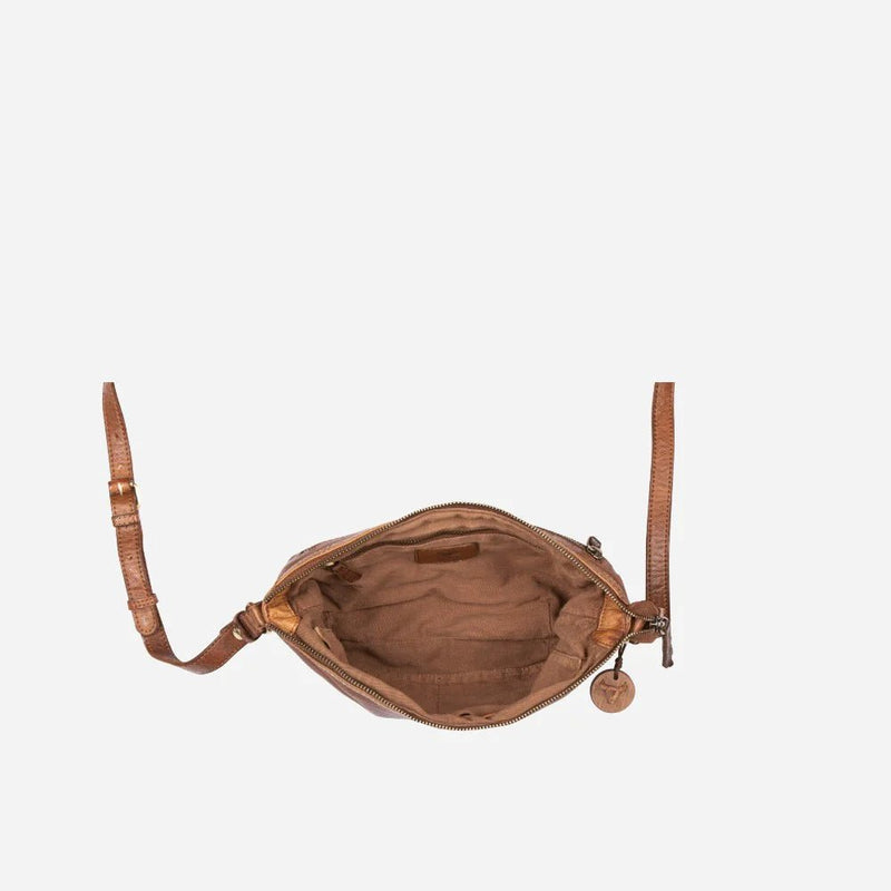 Brando Winslet Cross Body Bag | Cognac - iBags - Luggage & Leather Bags