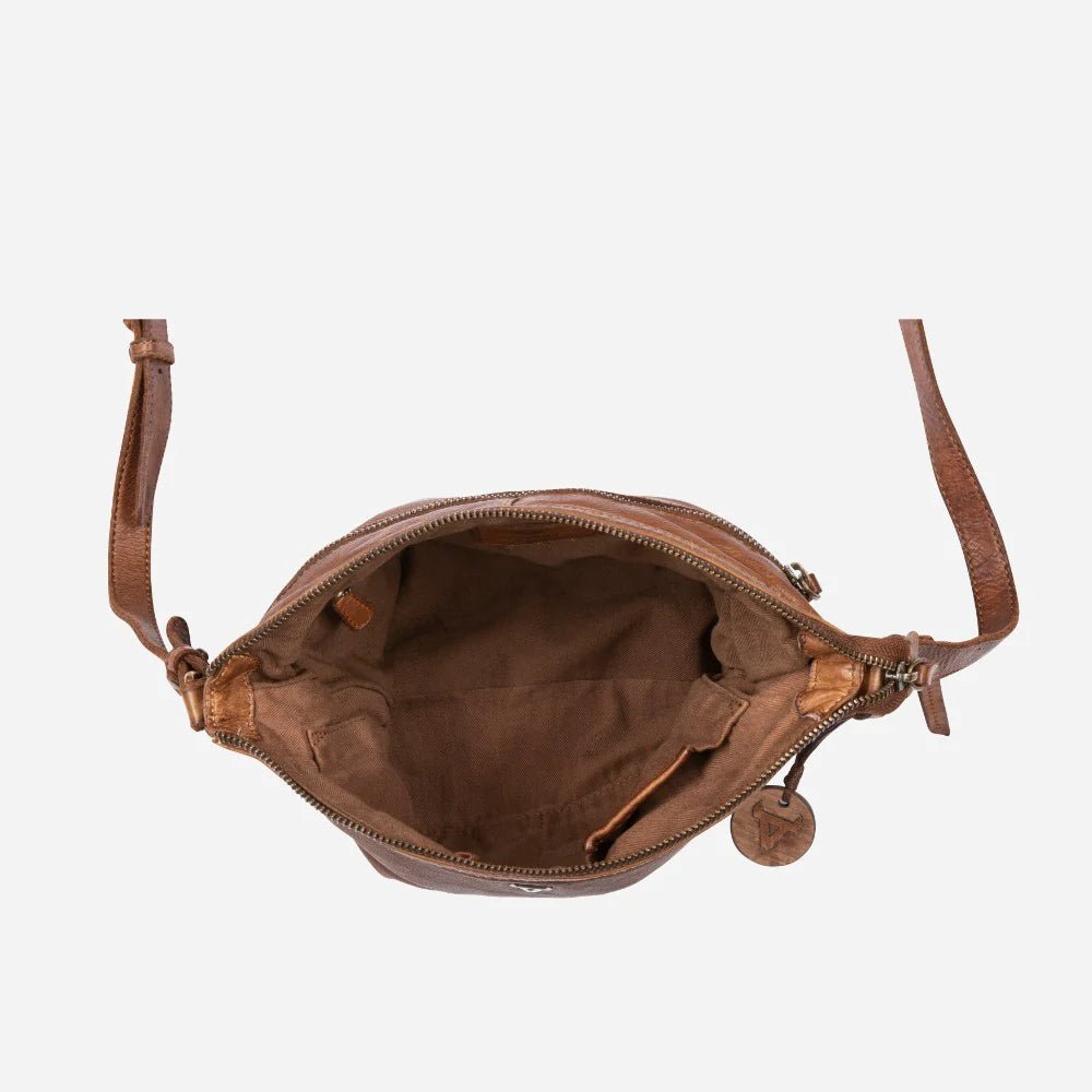 Brando Winslet Ladies Hobo Sling Bag | Cognac - iBags - Luggage & Leather Bags