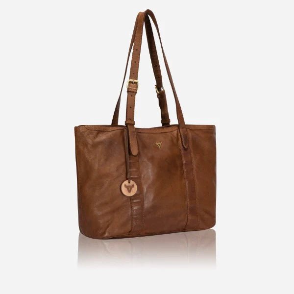 Brando Winslet Shopper | Cognac - iBags - Luggage & Leather Bags