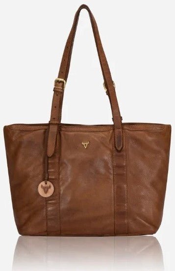 Brando Winslet Shopper | Cognac - iBags - Luggage & Leather Bags