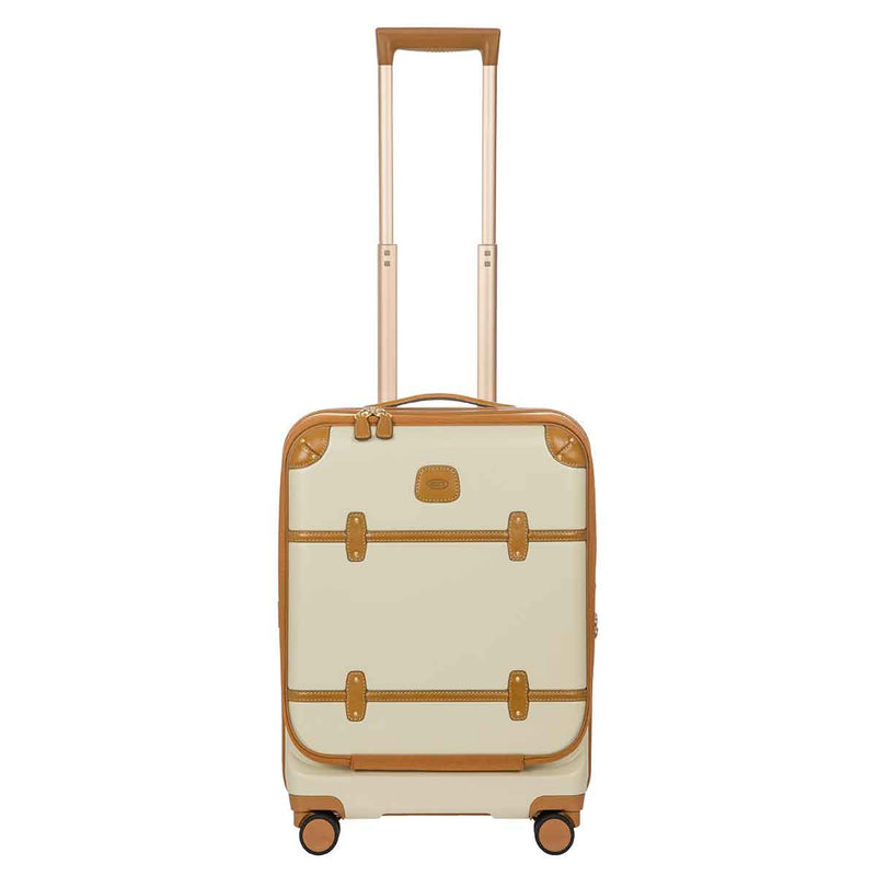 Bric's Bellagio 55cm Carry On Spinner with Front Pocket| Cream - iBags - Luggage & Leather Bags