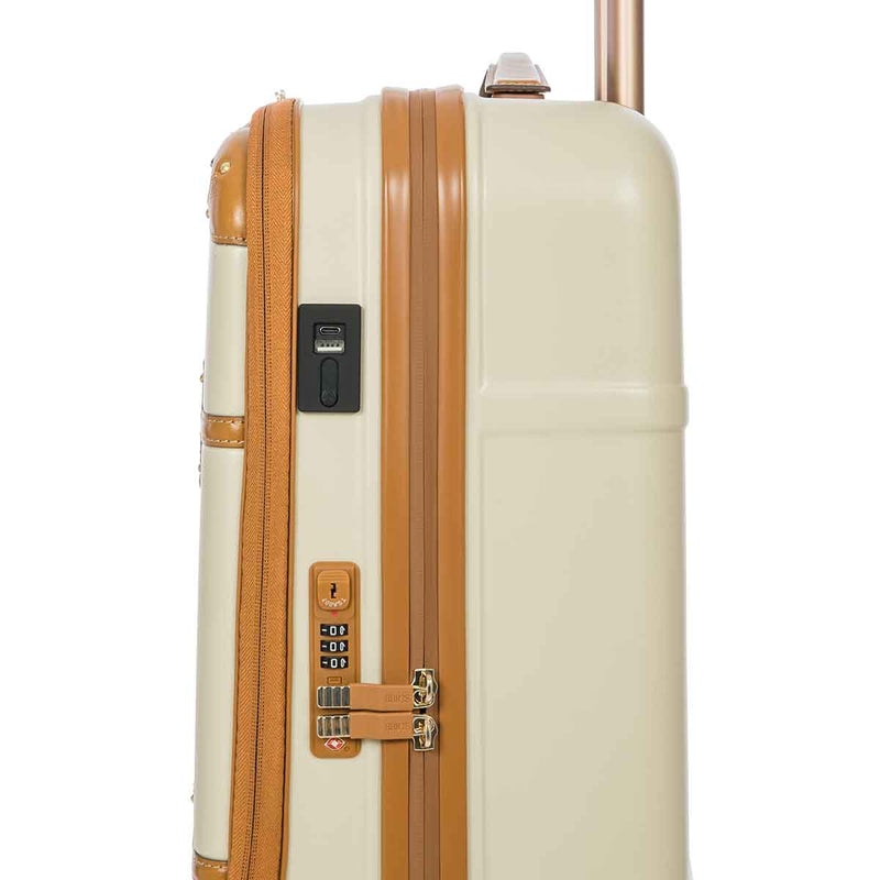 Bric's Bellagio 55cm Carry On Spinner with Front Pocket| Cream - iBags - Luggage & Leather Bags