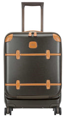 Brics Bellagio 55cm Carry On Spinner with Front Pocket | Olive-Green - iBags - Luggage & Leather Bags