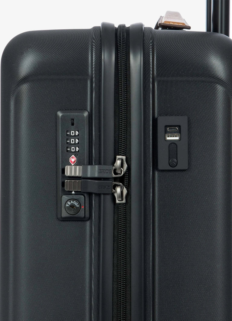 Bric's Capri 55cm Cabin Spinner Black iBags Luggage & Leather Bags