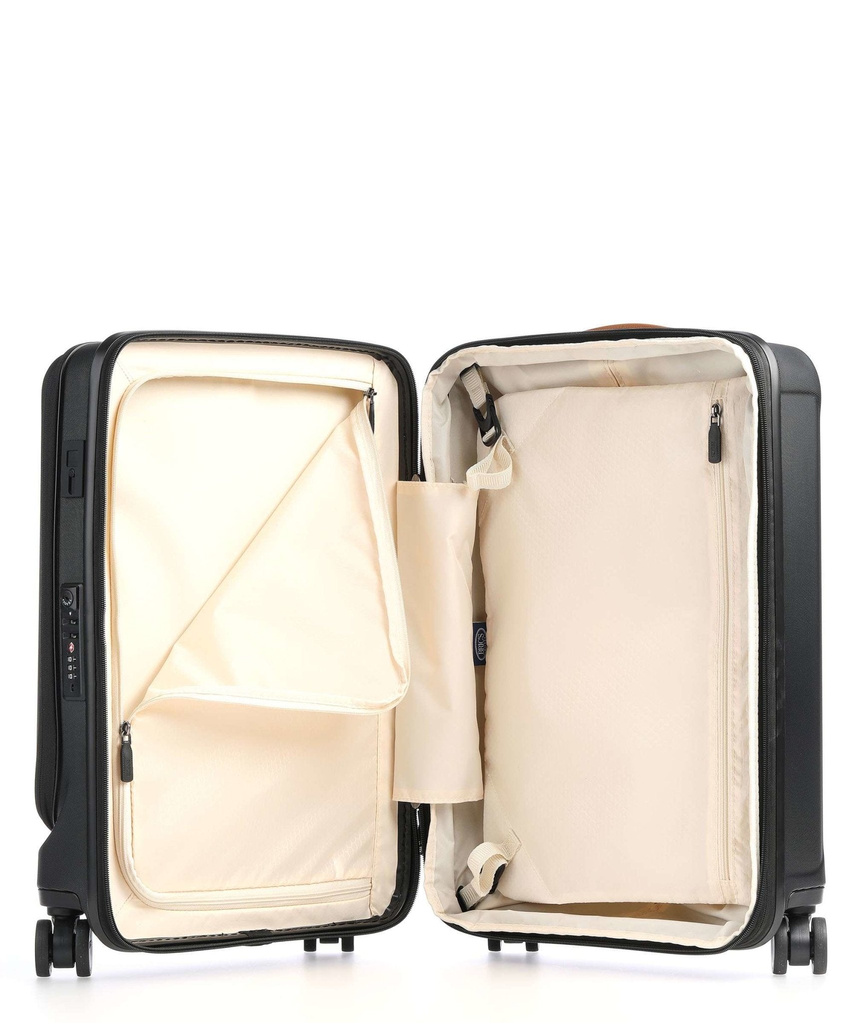 Bric's Capri 55cm Trolley Spinner with Front Pocket | Black - iBags - Luggage & Leather Bags