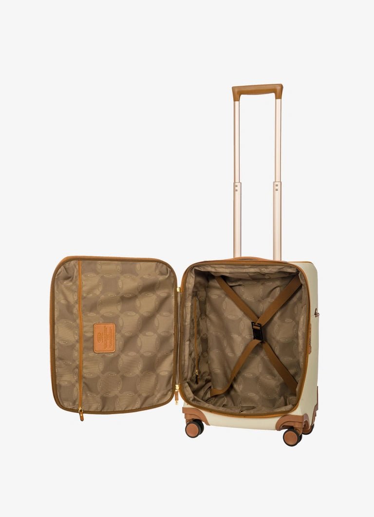 Bric's Firenze 55cm Cabin Spinner | Cream - iBags - Luggage & Leather Bags