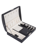 Caramia Livy Acacia Dome Jewellery Box | Black - iBags - Luggage & Leather Bags