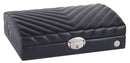 Caramia Livy Acacia Dome Jewellery Box | Black - iBags - Luggage & Leather Bags
