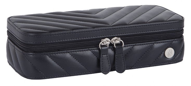 Caramia Livy Jewellery Case With Zip | Black - iBags - Luggage & Leather Bags