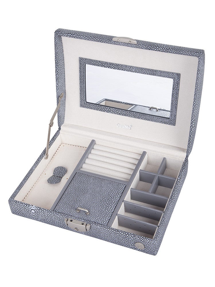 Caramia Reece Stingray Dome Jewellery Box | Grey - iBags - Luggage & Leather Bags