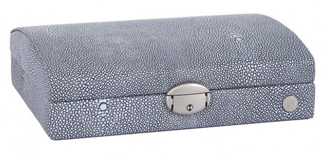 Caramia Reece Stingray Dome Jewellery Box | Grey - iBags - Luggage & Leather Bags