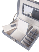 Caramia Reece Stingray Dome Jewellery Box | Grey - iBags - Luggage & Leather Bags
