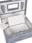Caramia Reece Stingray Large Jewellery Box | Grey - iBags - Luggage & Leather Bags