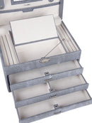 Caramia Reece Stingray Large Jewellery Box | Grey - iBags - Luggage & Leather Bags