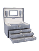 Caramia Reece Stingray Large Jewellery Box | Grey - iBags - Luggage & Leather Bags