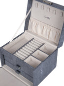 Caramia Reece Stingray Small Jewellery Box | Grey - iBags - Luggage & Leather Bags
