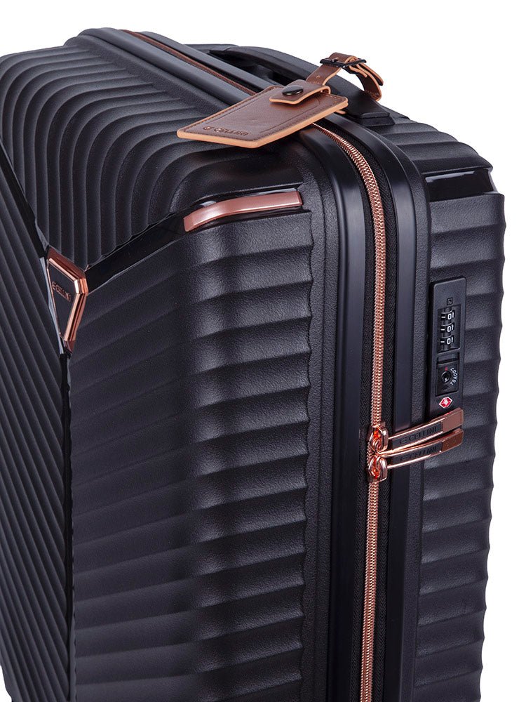 Cellini Allure Hardshell 4 Wheel Cabin Trolley | Black - iBags - Luggage & Leather Bags