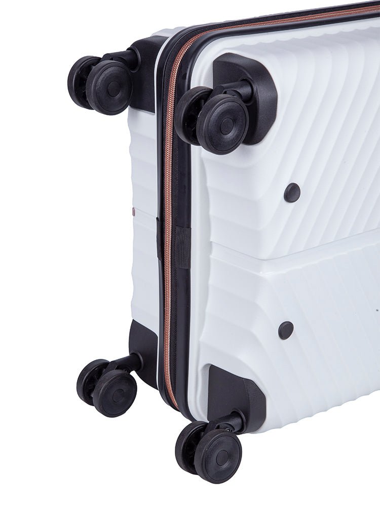 Cellini Allure Hardshell 4 Wheel Cabin Trolley | White - iBags - Luggage & Leather Bags