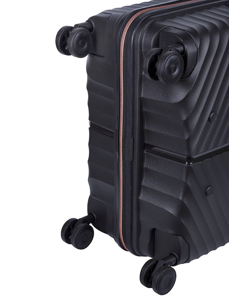 Cellini Allure Hardshell 4 Wheel Medium Trolley | Black - iBags - Luggage & Leather Bags