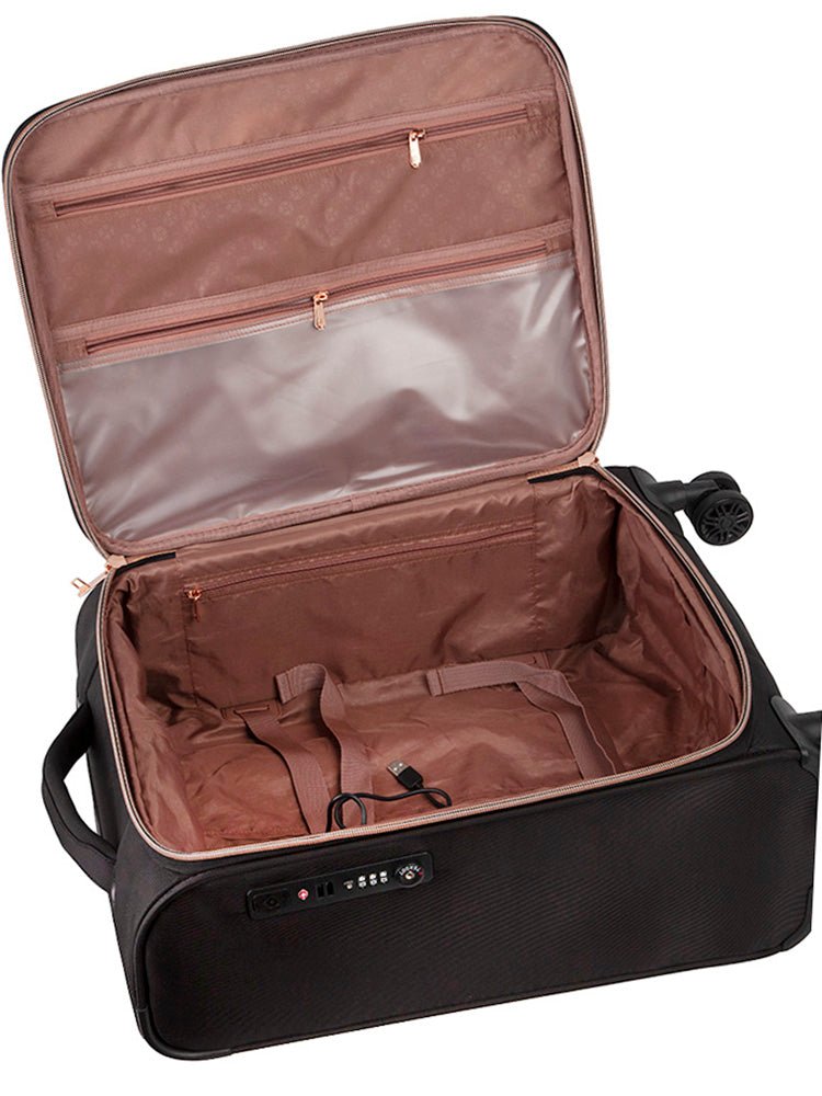 Cellini Allure Ladies 4 Wheel Carry On Trolley | Silk Black - iBags - Luggage & Leather Bags